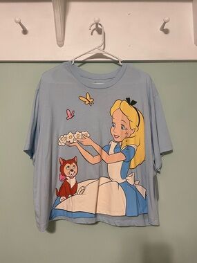 Disney Alice in Wonderland Cropped Tee NWT 1X